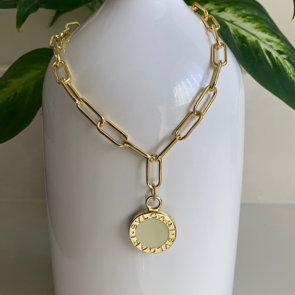 BVLGARI Jewelry - Bvlgari charm paperclip necklace/choker NEW